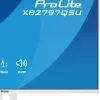 27 colių IIYAMA ProLite XB2797QSU-W1 IPS Quad HD (2560x1440) LED monitorius, 178° žiūrėjimo kampai, USB 3.2 šakotuvas, garsiakalbiai, VESA, aukščio reguliavimas, baltas