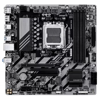 GIGABYTE B840M D3HP pagrindinė plokštė – AMD Ryzen 9000, 8+2+2 fazių VRM, DDR5 iki 8200MHz, 2xPCIe 4.0 M.2, 1GbE LAN