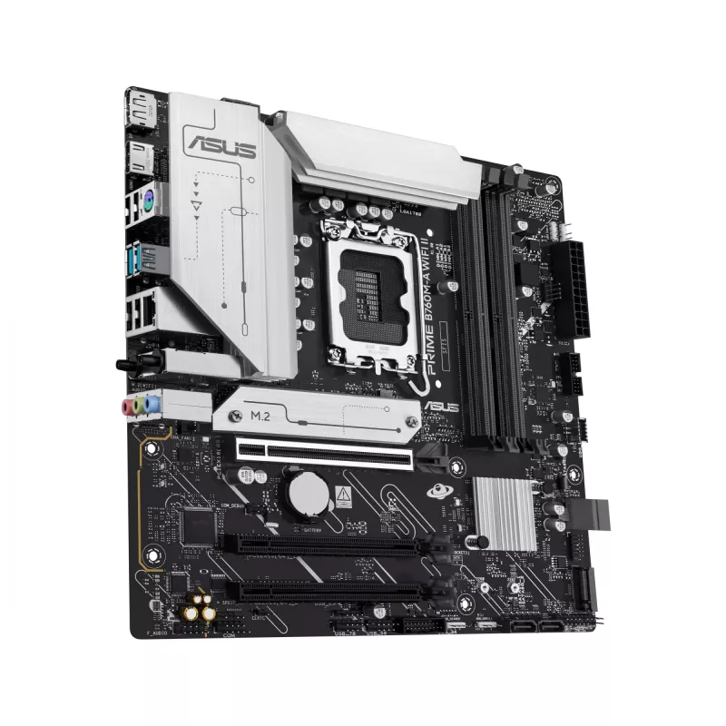 Pagrindinė plokštė ASUS PRIME B760M-A WIFI II micro ATX, Intel B760, LGA 1700, DDR5, 4 lizdai DIMM, iki 256 GB, Wi‑Fi 6E, 2,5Gb Ethernet