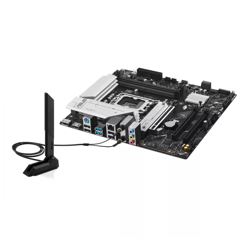 Pagrindinė plokštė ASUS PRIME B760M-A WIFI II micro ATX, Intel B760, LGA 1700, DDR5, 4 lizdai DIMM, iki 256 GB, Wi‑Fi 6E, 2,5Gb Ethernet