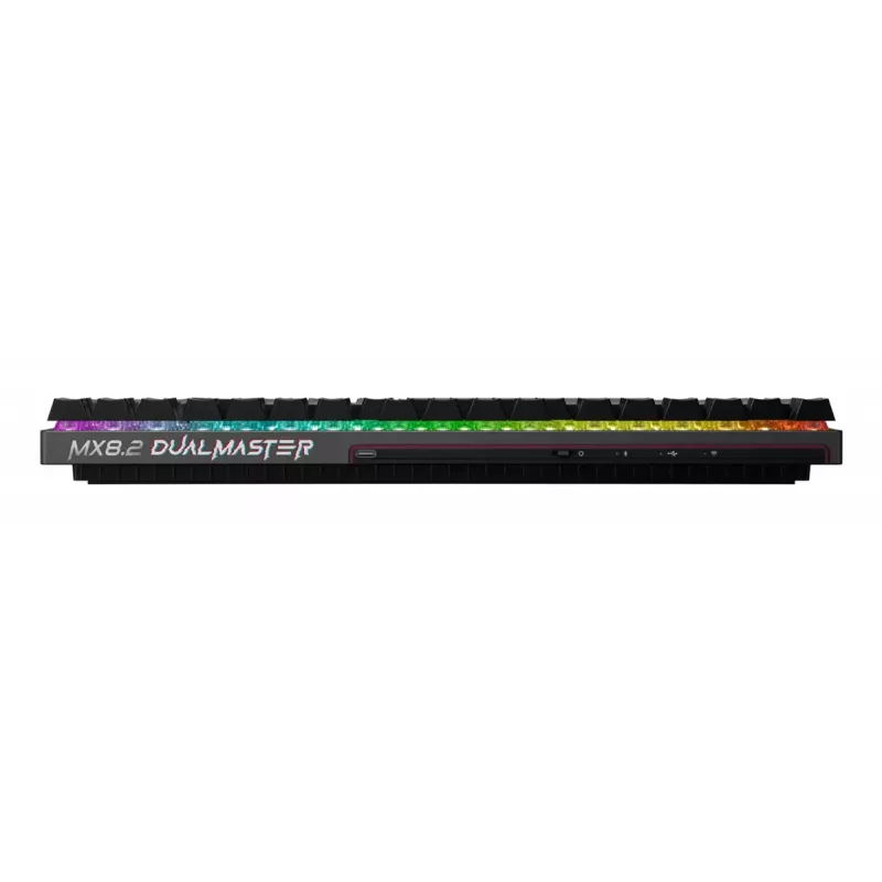 Mechaninė žaidimų klaviatūra Cherry MX 8.2 Pro TMR Wireless Tenkeyless 88 klavišų RGB USB + RF + Bluetooth QWERTY US International Juoda