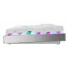 Belaidė žaidimų klaviatūra Cherry MX 8.2 Pro TMR — Tenkeyless 88 klavišų, USB + RF + Bluetooth, magnetiniai-mechaniniai jungikliai, RGB, sidabrinė/balta