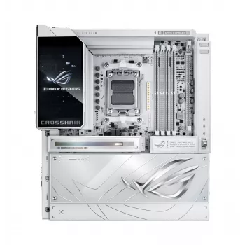 Motininė plokštė ASUS ROG CROSSHAIR X870E GLACIAL — AMD X870E, Socket AM5, E-ATX, DDR5, iki 256 GB, Wi‑Fi 7, 10Gb Ethernet