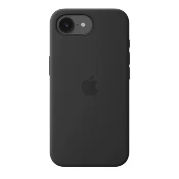 Silicone Dėklas su MagSafe Apple iPhone 17e — Juodas, Silikonas ir Mikropluoštas, 6.1 colio