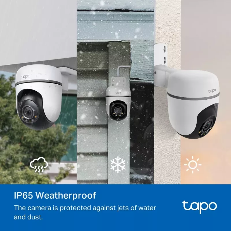 TP-Link Tapo TC41 V2 sferinė IP vaizdo kamera, vidaus ir lauko, 2304 × 1296 pikselių, lubų/sienos/stulpo tvirtinimui