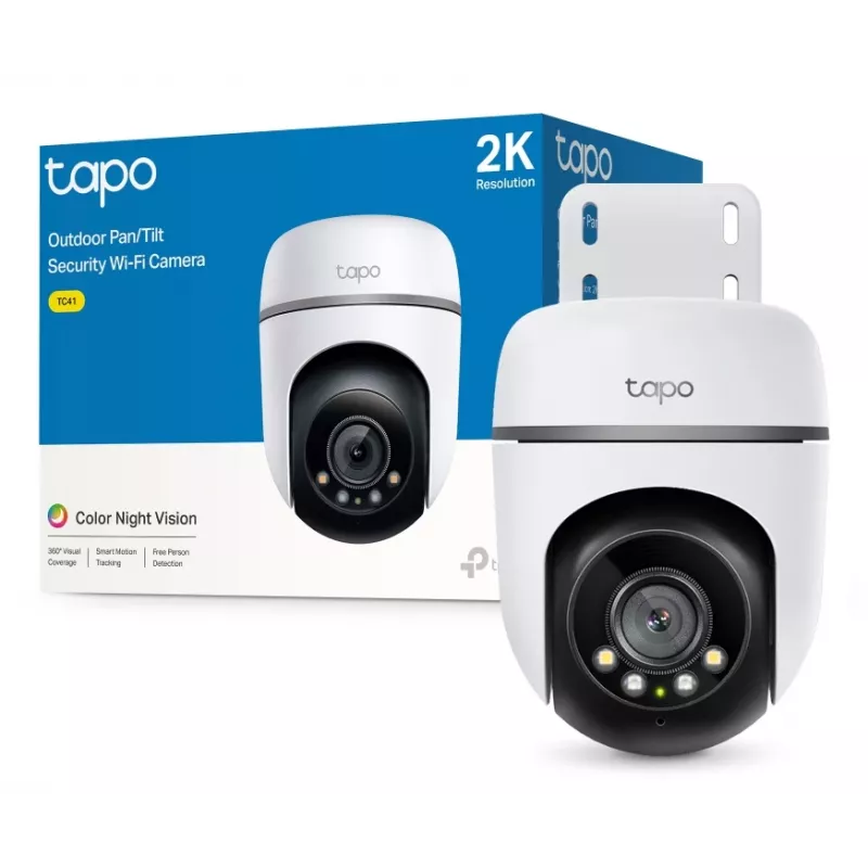 TP-Link Tapo TC41 V2 sferinė IP vaizdo kamera, vidaus ir lauko, 2304 × 1296 pikselių, lubų/sienos/stulpo tvirtinimui
