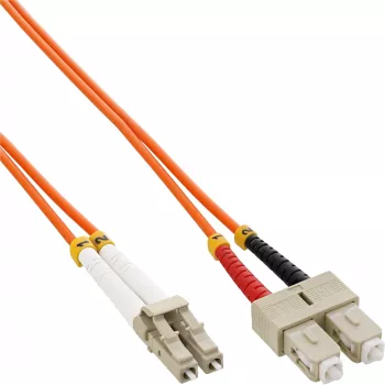 InLine Fiber Optinis Dipleksinis Kabelis LC/SC 50/125µm OM2 0,5m