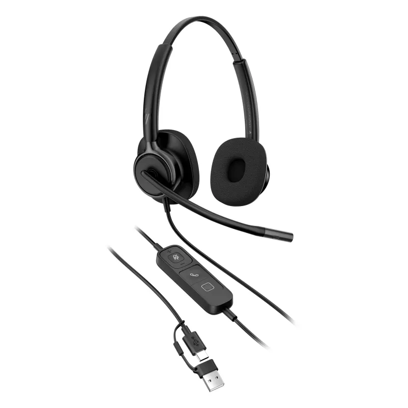 Laidinė stereo ausinė HP Poly Mission 425 Classic USB, ant ausų, 126 g