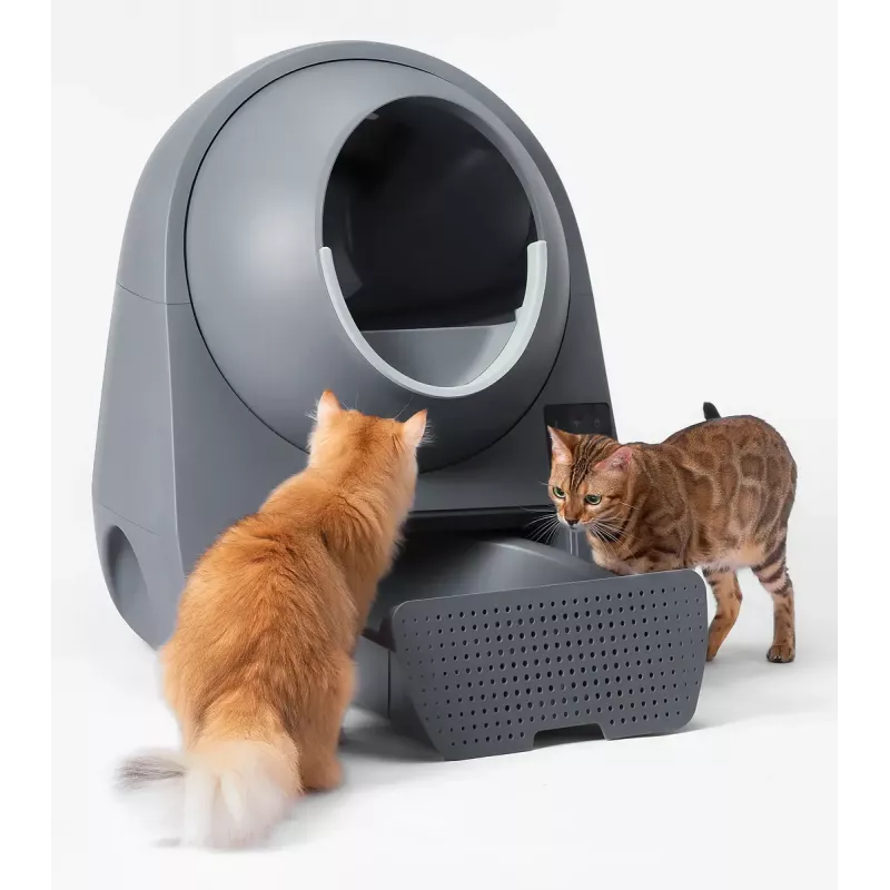Savaime išsivalantis katės tualetas Catlink Pro-X Luxury – 65 L talpa, Pilka, 580×600 mm