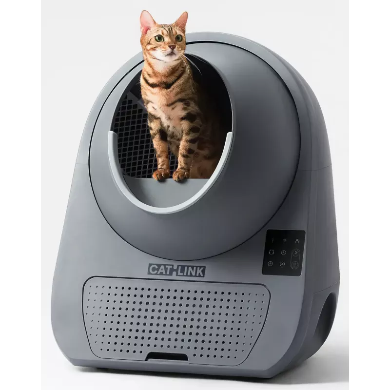 Savaime išsivalantis katės tualetas Catlink Pro-X Luxury – 65 L talpa, Pilka, 580×600 mm