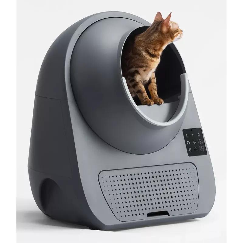Savaime išsivalantis katės tualetas Catlink Pro-X Luxury – 65 L talpa, Pilka, 580×600 mm