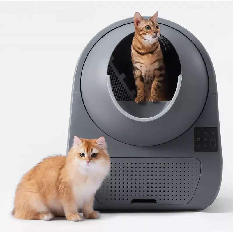 Savaime išsivalantis katės tualetas Catlink Pro-X Luxury – 65 L talpa, Pilka, 580×600 mm