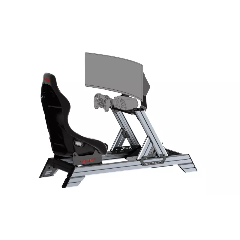 Res-Tech SMART COCKPIT + GT SĖDYNĖ (KOMPLEKTAS), lenktynių kokpitas, juoda, pilka, ABS, aliuminis, 52 kg, Italija