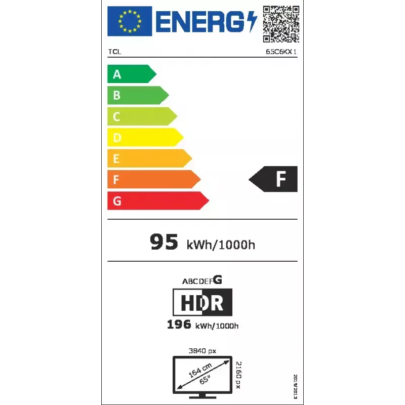 TCL 65C6K 165,1 cm (65 col.) 4K Ultra HD Smart TV su Mini LED technologija, Metalinė