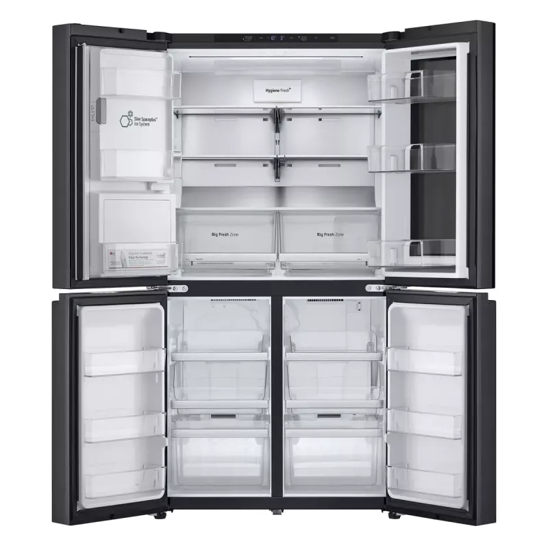 Šaldytuvas LG InstaView GMG960EVJE šalia šalia 638 L juodas