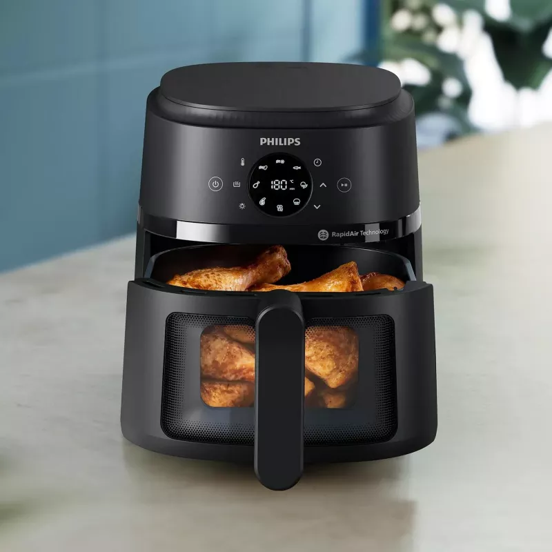 Philips 2000 serijos NA220/00 oro gruzdintuvė, 4,2 L, 1500 W, juoda