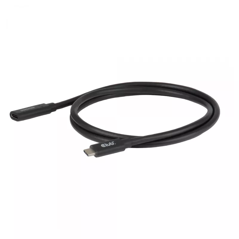 USB-C 40Gbps prailginimo laidas 1 m — club 3d, USB-C į USB-C, juodas