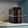 Philips 4000 serijos dvigubo vertikalaus krepšelio oro gruzdintuvė 10L Dviguba atskira 2750 W Juoda