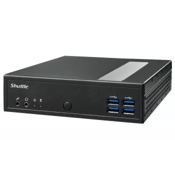 Shuttle XPC slim Barebone DL40N, Intel N150, 1x DDR5, 2x LAN (2x 2,5Gbit), 2x COM, 1x HDMI, 1x DP, 1x VGA, beventiliatoris, 24/7 nuolatinis darbas