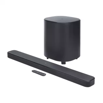 Garsiakalbio juosta JBL Bar 500MK2 Juoda — 5.1 kanalo, 750 W, Dolby Atmos, belaidė ir laidinė, žemų dažnių garsiakalbis