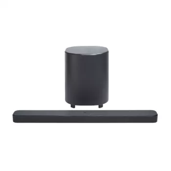 Garsiakalbio juosta JBL Bar 500MK2 Juoda — 5.1 kanalo, 750 W, Dolby Atmos, belaidė ir laidinė, žemų dažnių garsiakalbis