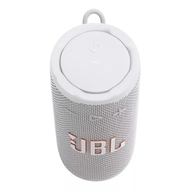 Nešiojamas mono garsiakalbis JBL Grip Mono White – 16 W RMS, Bluetooth, USB-C, įmontuota baterija