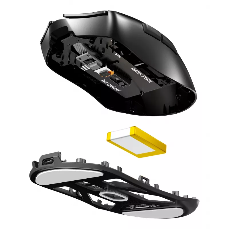 be quiet! Dark Perk | Sym pelė dešinei rankai, RF belaidė + USB Type-C, optinė, 32000 DPI