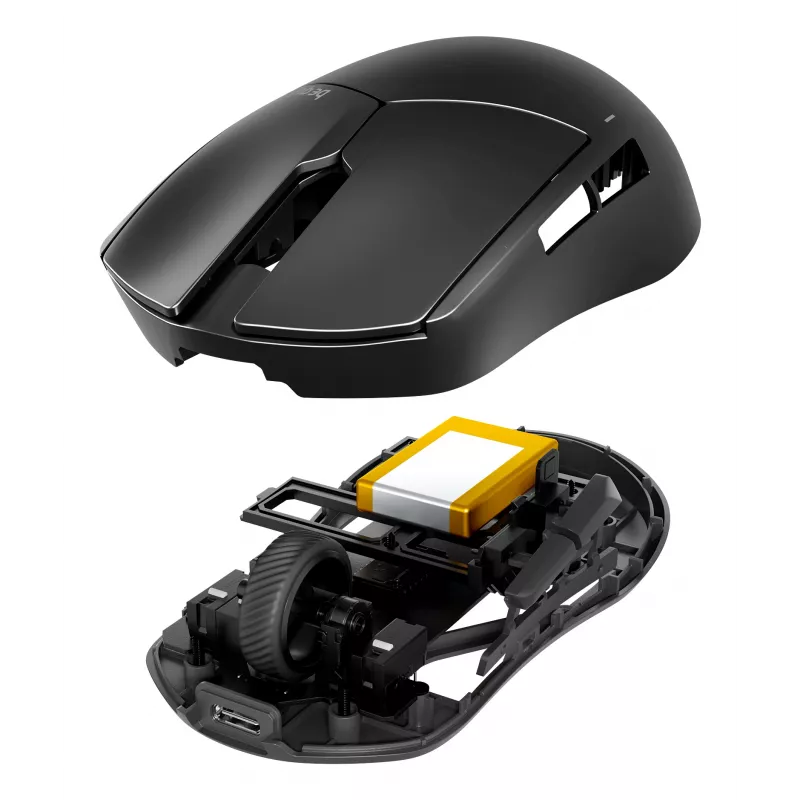 be quiet! Dark Perk | Sym pelė dešinei rankai, RF belaidė + USB Type-C, optinė, 32000 DPI
