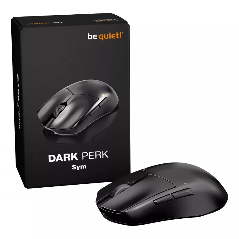 be quiet! Dark Perk | Sym pelė dešinei rankai, RF belaidė + USB Type-C, optinė, 32000 DPI