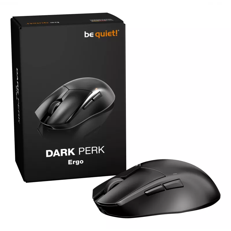 be quiet! Dark Perk | Ergo pelė, dešinei rankai, belaidė RF + USB Type-C, optinė, 32000 DPI