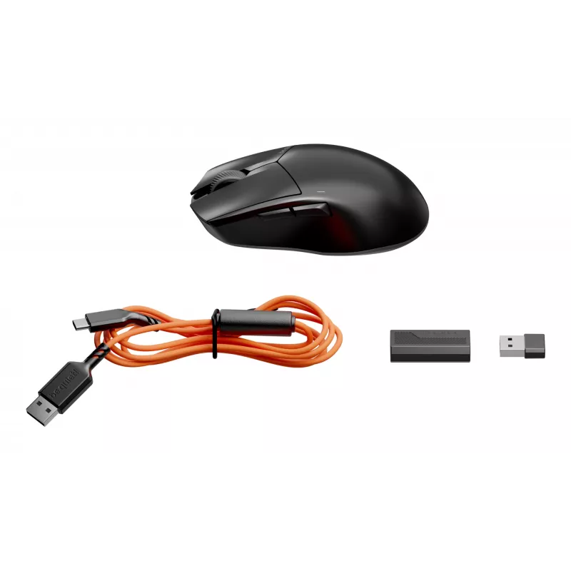 be quiet! Dark Perk | Ergo pelė, dešinei rankai, belaidė RF + USB Type-C, optinė, 32000 DPI