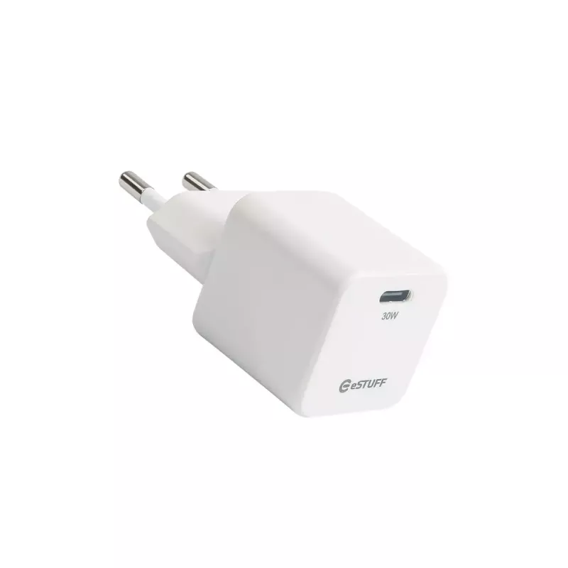 eSTUFF ES637027-BULK mobiliojo įrenginio greitasis AC kroviklis 30 W baltas