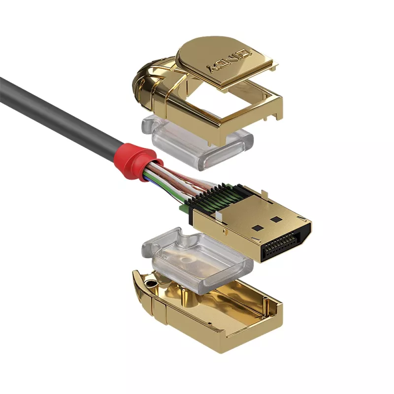 Lindy 2m DisplayPort 1.4 laidas, Gold Line