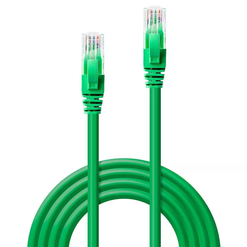 Lindy 30m Cat.6 U/UTP tinklo kabelis, žalias, 0,3 m