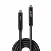 Lindy 15 m USB 3.2 Gen 2 ir DP 1.4 Type C hibridinis kabelis, juodas