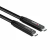 Lindy 15 m USB 3.2 Gen 2 ir DP 1.4 Type C hibridinis kabelis, juodas