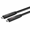 Lindy 15 m USB 3.2 Gen 2 ir DP 1.4 Type C hibridinis kabelis, juodas