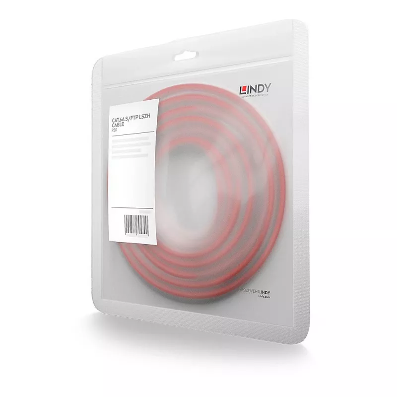 Lindy 47168 tinklo kabelis Raudonas 10 m Cat6a S/FTP (S-STP)