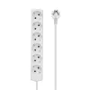 MicroConnect GRU0063WA ilginimo laidas 3 m 6 kištukinių lizdų Baltas