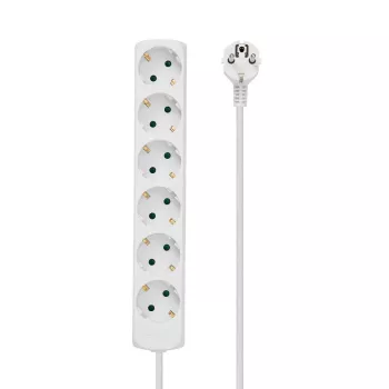 MicroConnect GRU0063WA ilginimo laidas 3 m 6 kištukinių lizdų Baltas