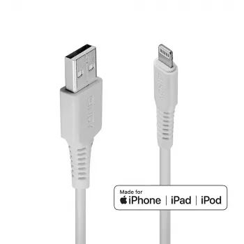 Lindy 3 m USB–Lightning laidas, baltas