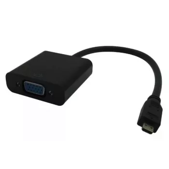 MicroConnect Micro HDMI į VGA adapterio laidas 0,25 m (HDMI Type D / VGA D-Sub) juodas