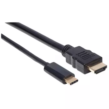 Manhattan USB-C į HDMI kabelis, 4K@30Hz, 2m, juodas, vyriškas į vyrišką, trejų metų garantija
