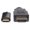 Manhattan USB-C į HDMI kabelis, 4K@30Hz, 2m, juodas, vyriškas į vyrišką, trejų metų garantija
