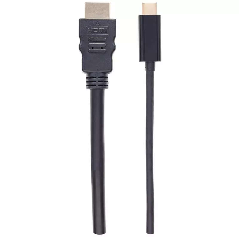 Manhattan USB-C į HDMI kabelis, 4K@30Hz, 2m, juodas, vyriškas į vyrišką, trejų metų garantija