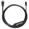 Manhattan USB-C į HDMI kabelis, 4K@30Hz, 2m, juodas, vyriškas į vyrišką, trejų metų garantija
