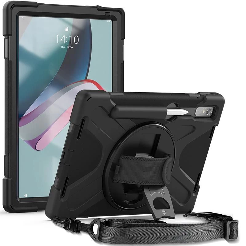 Dėklas planšetei eSTUFF, skirtas Lenovo Tab P11 Pro, polikarbonatas, 29,2 cm (11,5 colio) ekranui, 2 stovo padėtys, juoda