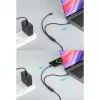 Manhattan Dual USB-C į USB-C įkrovimo laidas, 100W, 2m, vyriškas į du vyriškus, išmanusis galios daliklis, įkrauna du įrenginius iš vieno USB-C PD prievado