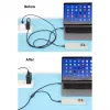 Manhattan Dual USB-C į USB-C įkrovimo laidas, 100W, 2m, vyriškas į du vyriškus, išmanusis galios daliklis, įkrauna du įrenginius iš vieno USB-C PD prievado