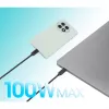 Manhattan Dual USB-C į USB-C įkrovimo laidas, 100W, 2m, vyriškas į du vyriškus, išmanusis galios daliklis, įkrauna du įrenginius iš vieno USB-C PD prievado